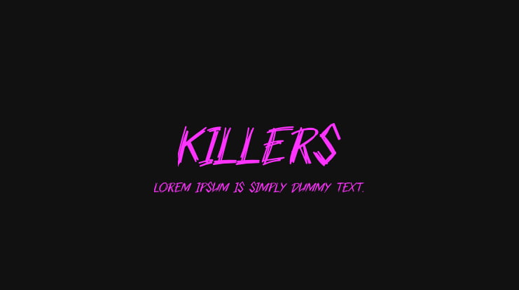 KILLERS Font : Download Free for Desktop & Webfont