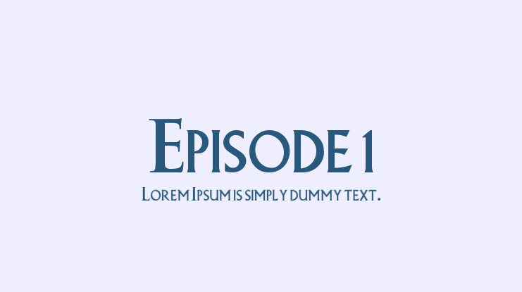 Episode 1 Font