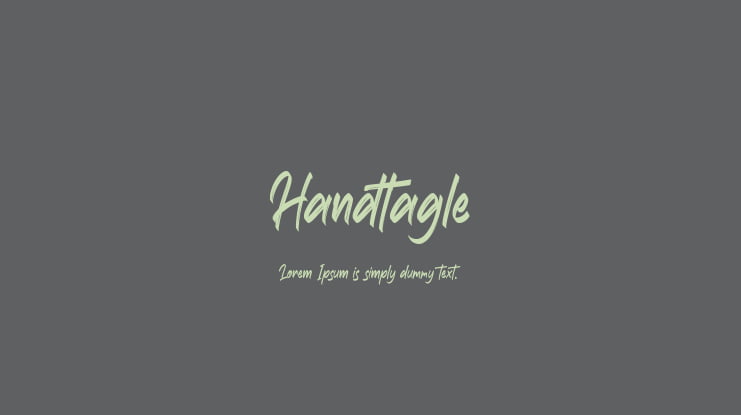 Handtagle Font