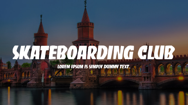 Skateboarding Club Font