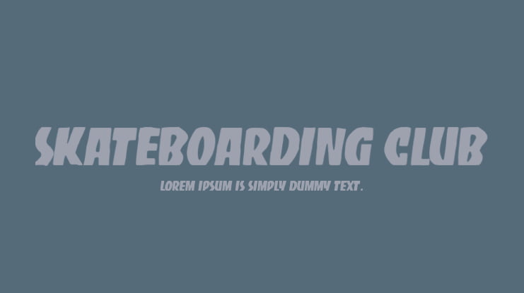 Skateboarding Club Font