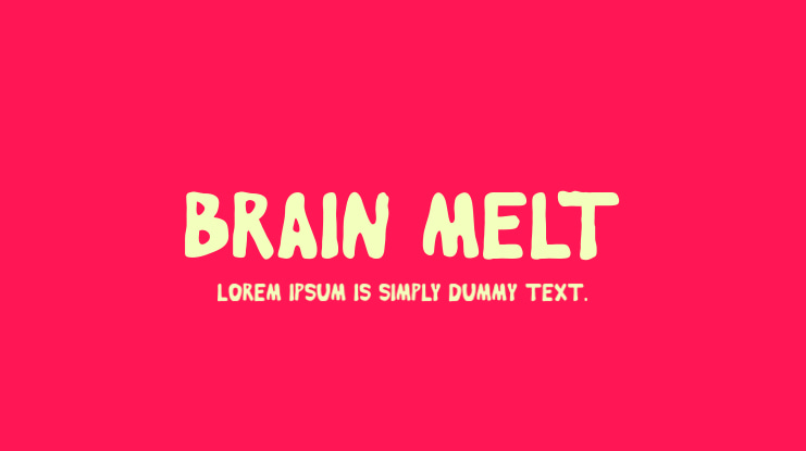 Brain Melt Font