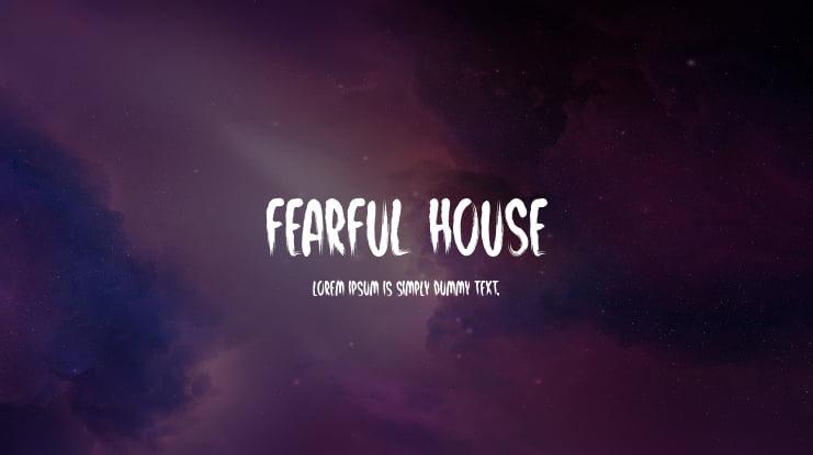 Fearful House Font