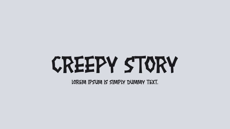Creepy Story Font
