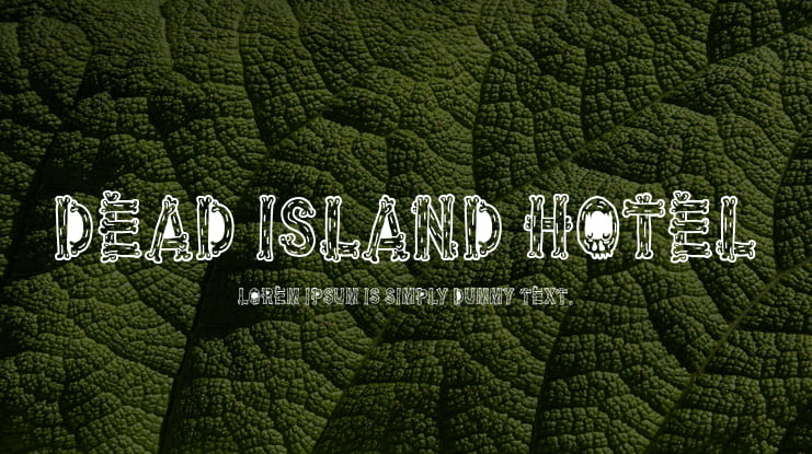 Dead Island Hotel Font
