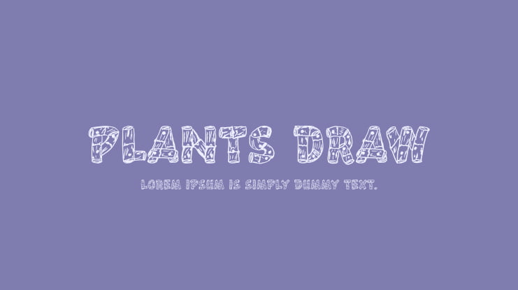 PLANTS DRAW Font