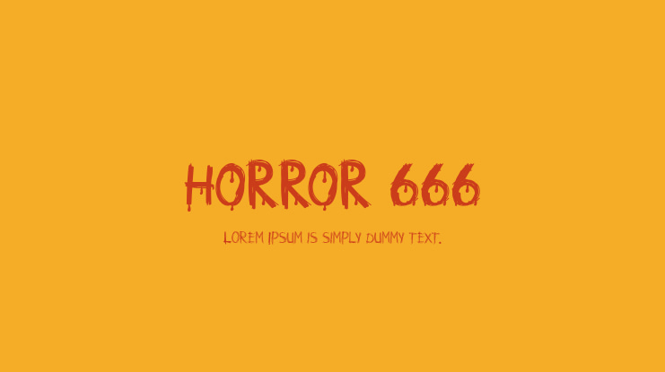 HORROR 666 Font