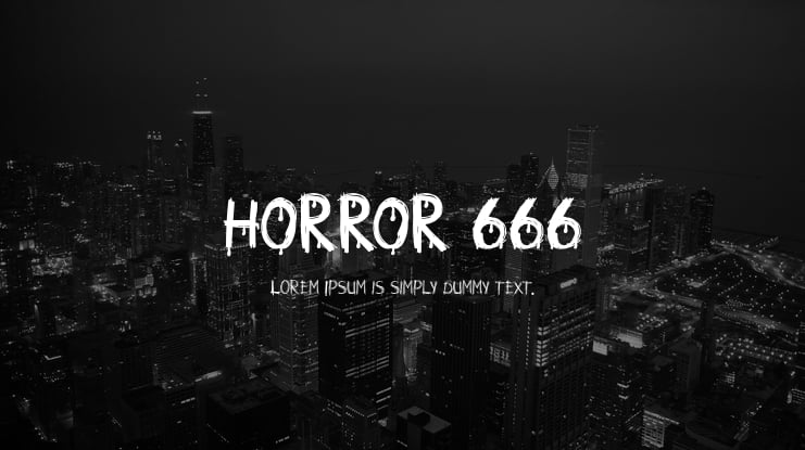 HORROR 666 Font