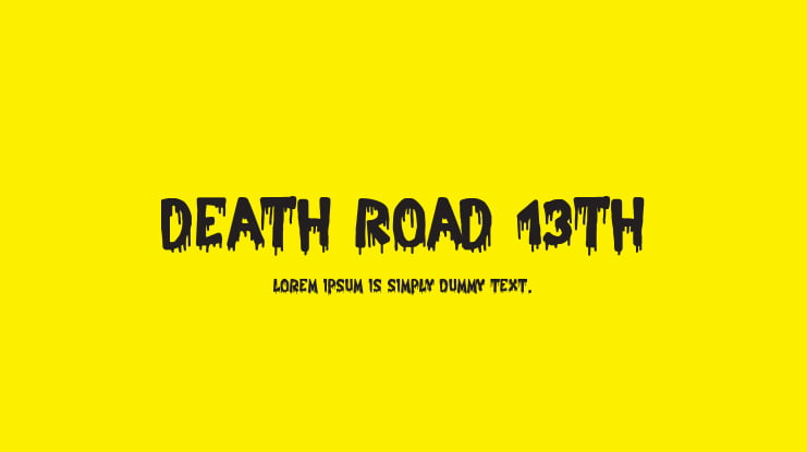 Death Road 13th Font