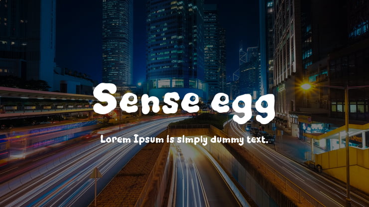 Sense egg Font