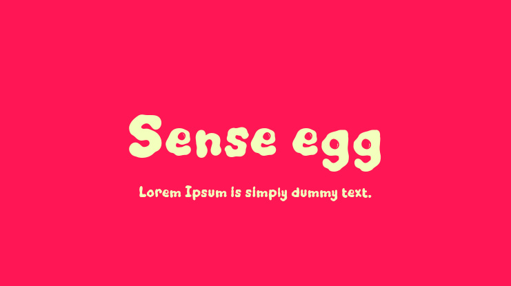 Sense egg Font