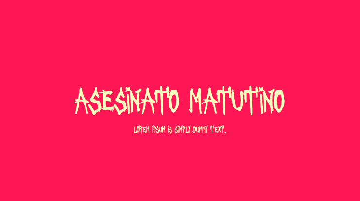 Asesinato Matutino Font