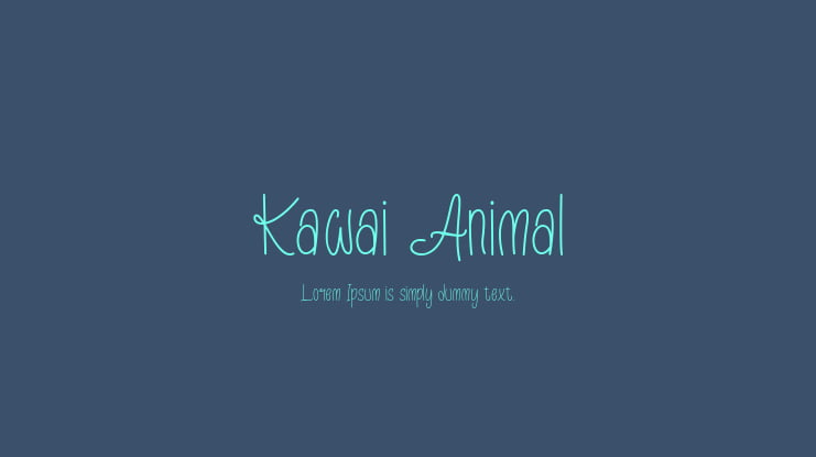 Kawai Animal Font