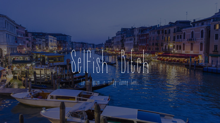 Selfish Bitch Font