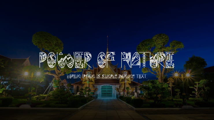 POWER OF NATURE Font