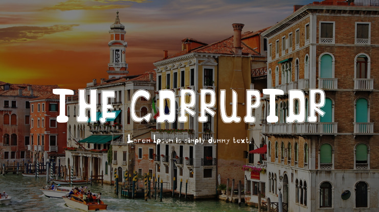THE CORRUPTOR Font
