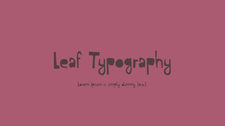 Leaf Typography Font