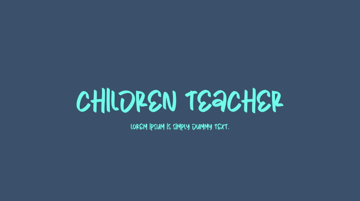 Children Teacher Font
