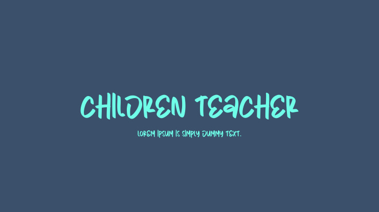 Children Teacher Font
