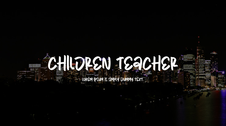 Children Teacher Font