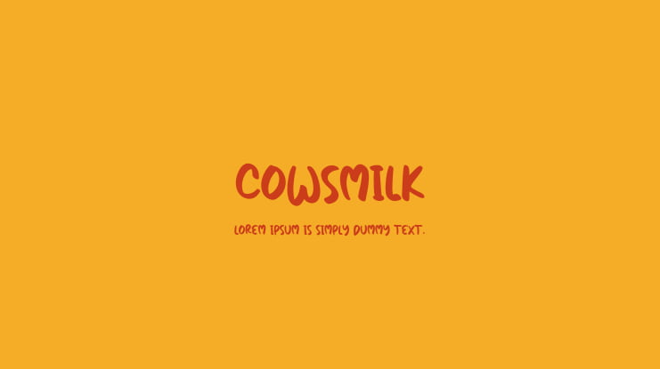 Cowsmilk Font