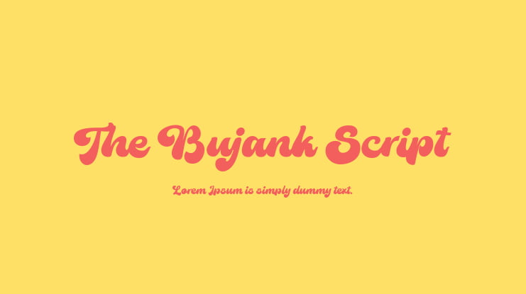The Bujank Script Font