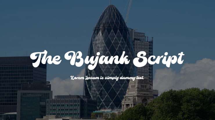 The Bujank Script Font