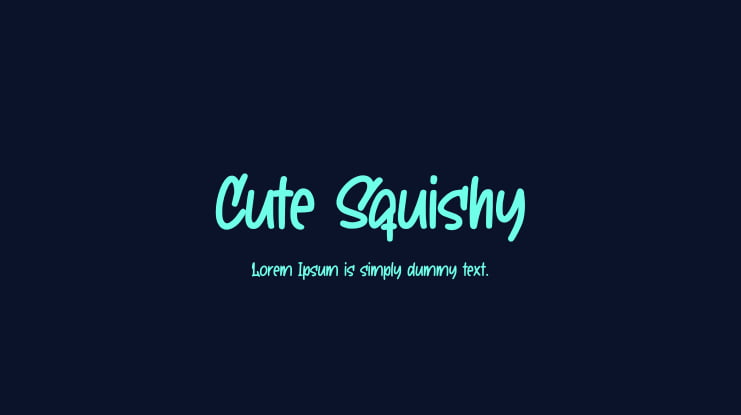 Cute Squishy Font