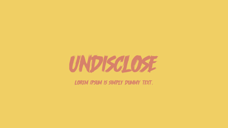 Undisclose Font