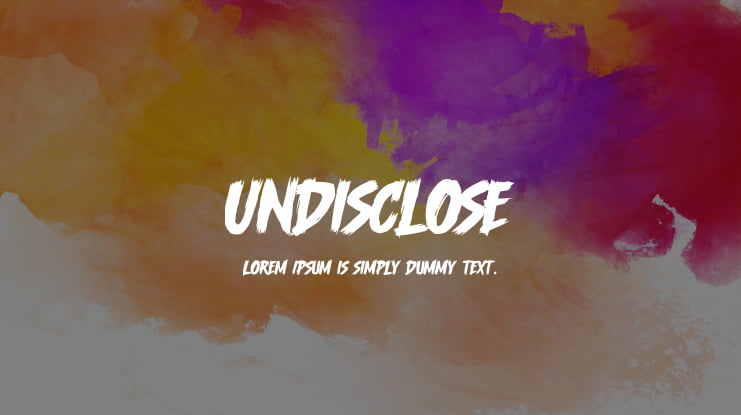 Undisclose Font