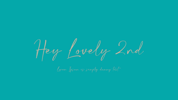 Hey Lovely 2nd Font Family