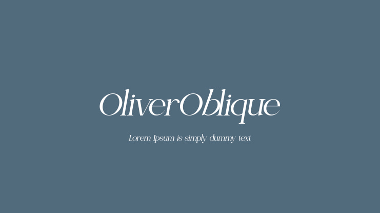 OliverOblique Font Family