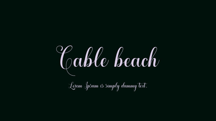Cable beach Font