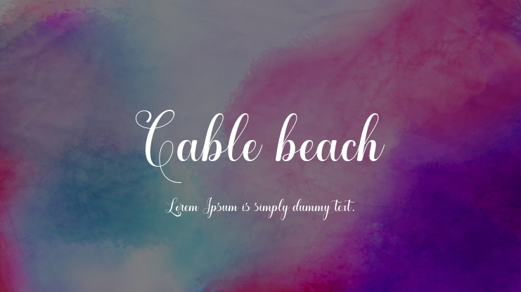 Cable beach Font