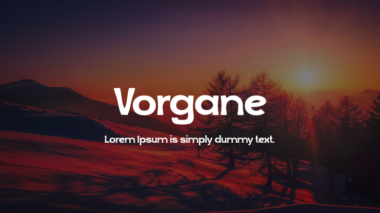 Vorgane Font
