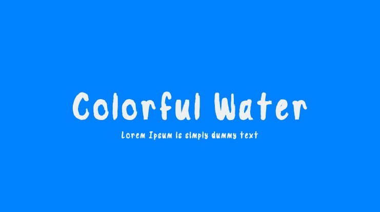 Colorful Water Font