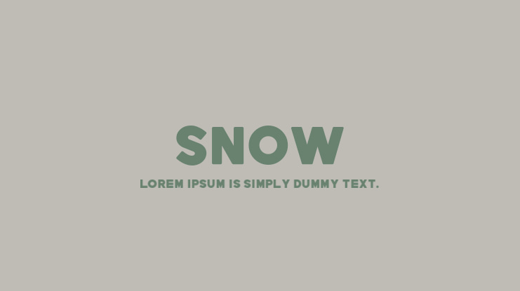 Snow Font Family