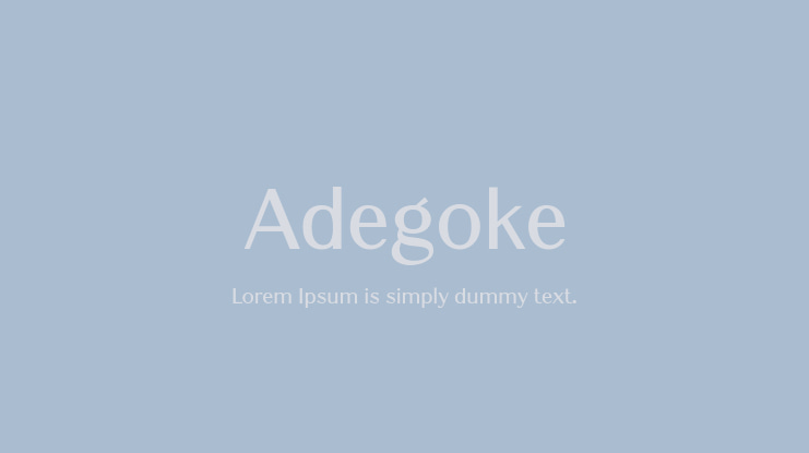 Adegoke Font