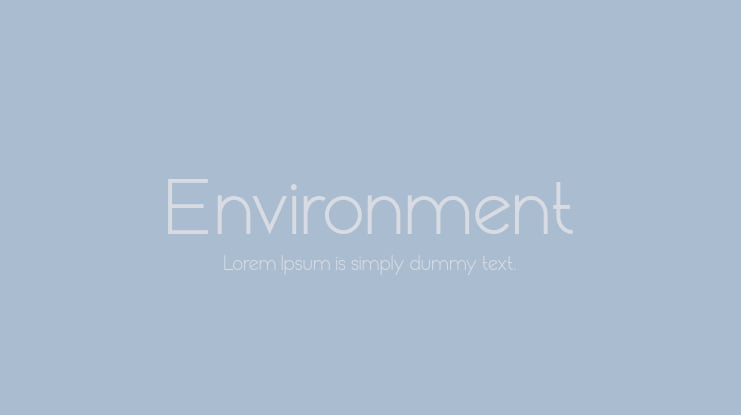 Environment Font