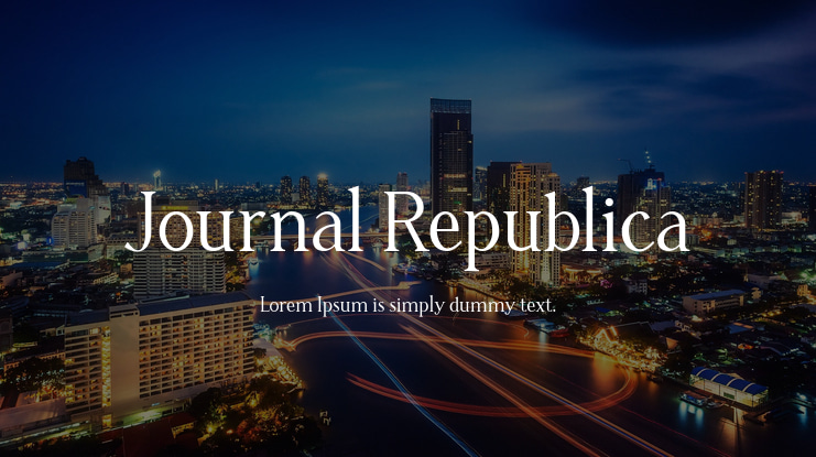 Journal Republica Font
