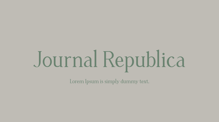 Journal Republica Font
