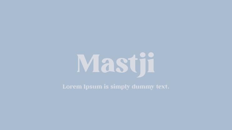 Mastji Font