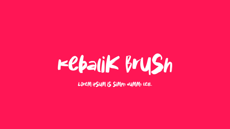 Kebalik Brush Font