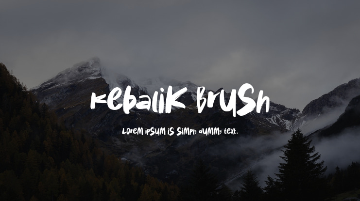Kebalik Brush Font