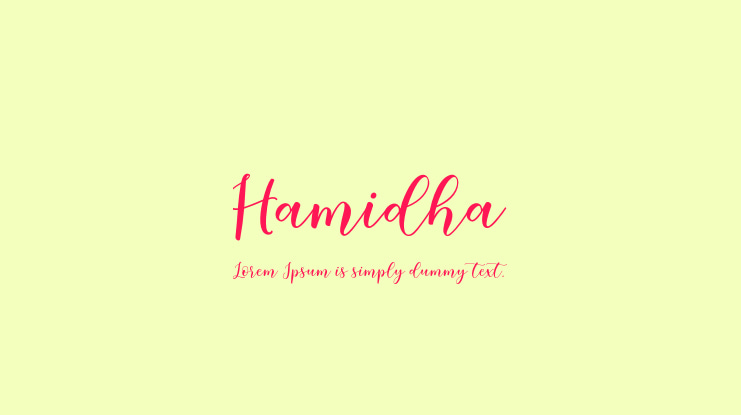 Hamidha Font