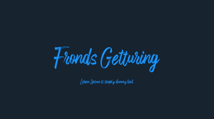 Fronds Getturing Font Family