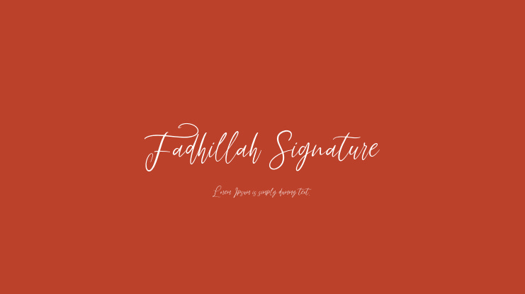 Fadhillah Signature Font