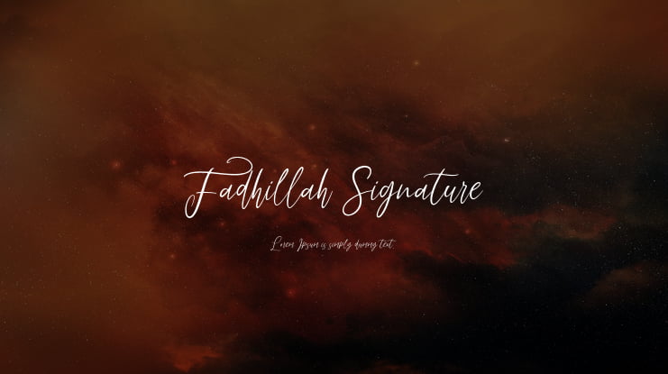 Fadhillah Signature Font