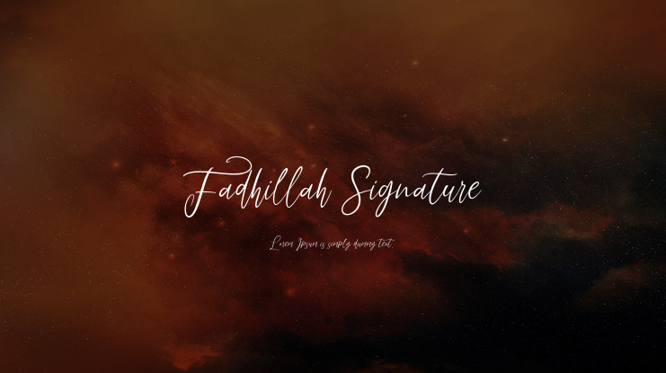 Fadhillah Signature Font