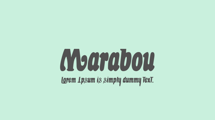 Marabou Font